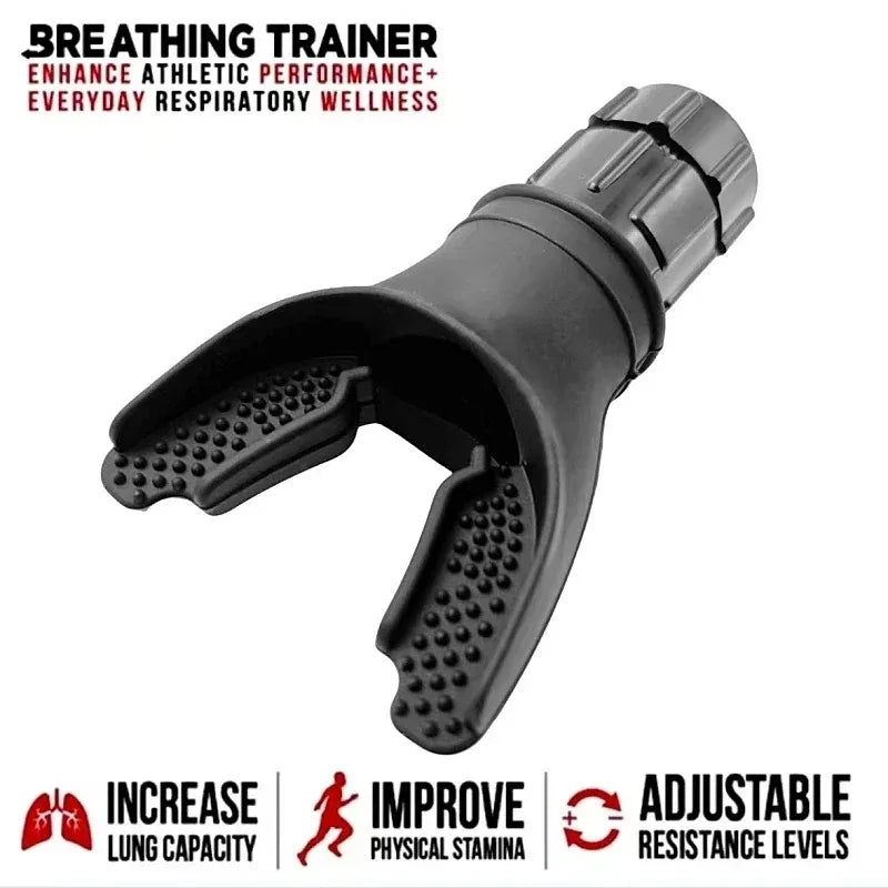 Breathing Trainer with Adjustable Resistance for Improved Lung Capacity and Respiratory Health, Enhance Sleep Quality, Portable