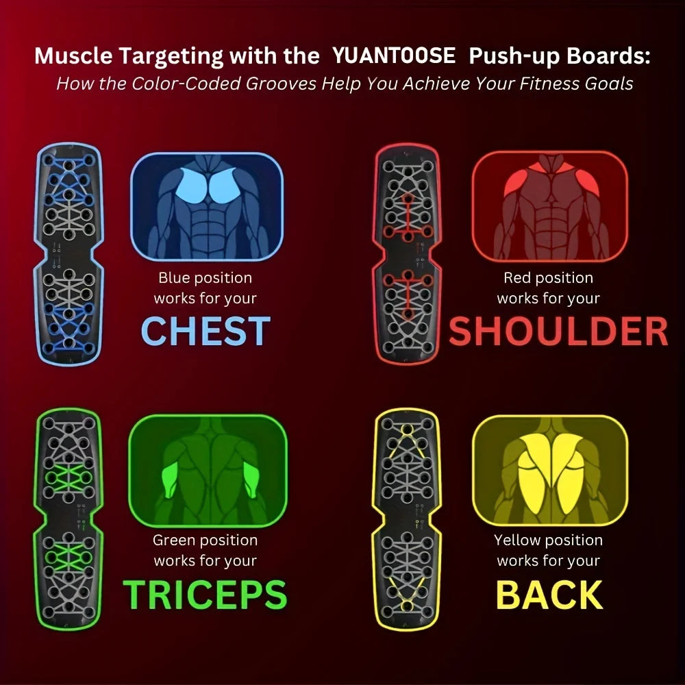 Multifunctional Folding Push-Up Board - Build Strong Chest Muscles & Enhance Fitness at Home or Gym!