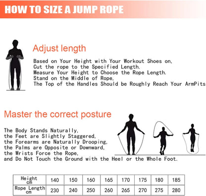 Professional Jump Rope Tangle Free Rapid Speed Jumping Rope Foam Handle Adjustable Steel Skipping Rope Gym Fitness Slim Body