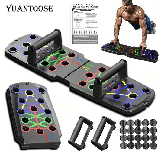 Multifunctional Folding Push-Up Board - Build Strong Chest Muscles & Enhance Fitness at Home or Gym!