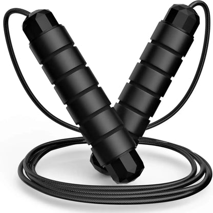 Professional Jump Rope Tangle Free Rapid Speed Jumping Rope Foam Handle Adjustable Steel Skipping Rope Gym Fitness Slim Body