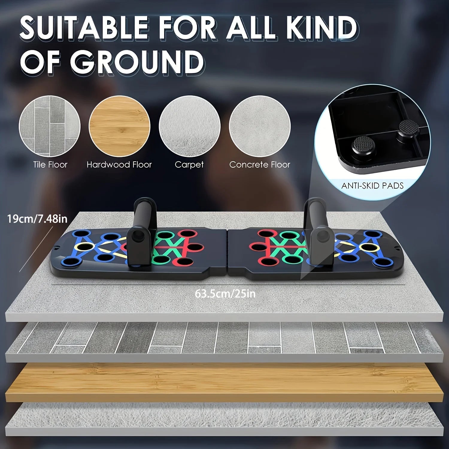 Multifunctional Folding Push-Up Board - Build Strong Chest Muscles & Enhance Fitness at Home or Gym!